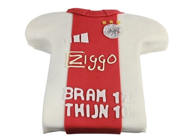 Ajax shirt taart 25 personen